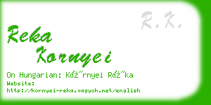 reka kornyei business card